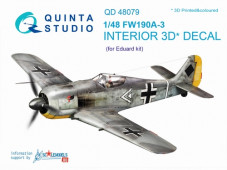 QD48079 3D Декаль интерьера кабины Fw 190A-3 (для модели Eduard)